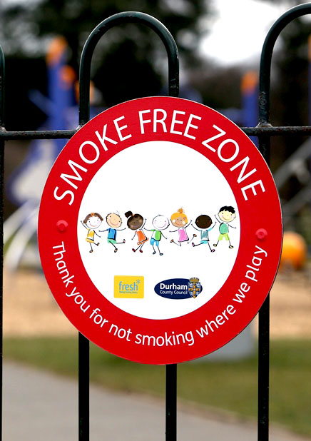 Smokers Reminded Play Areas are Smoke Free