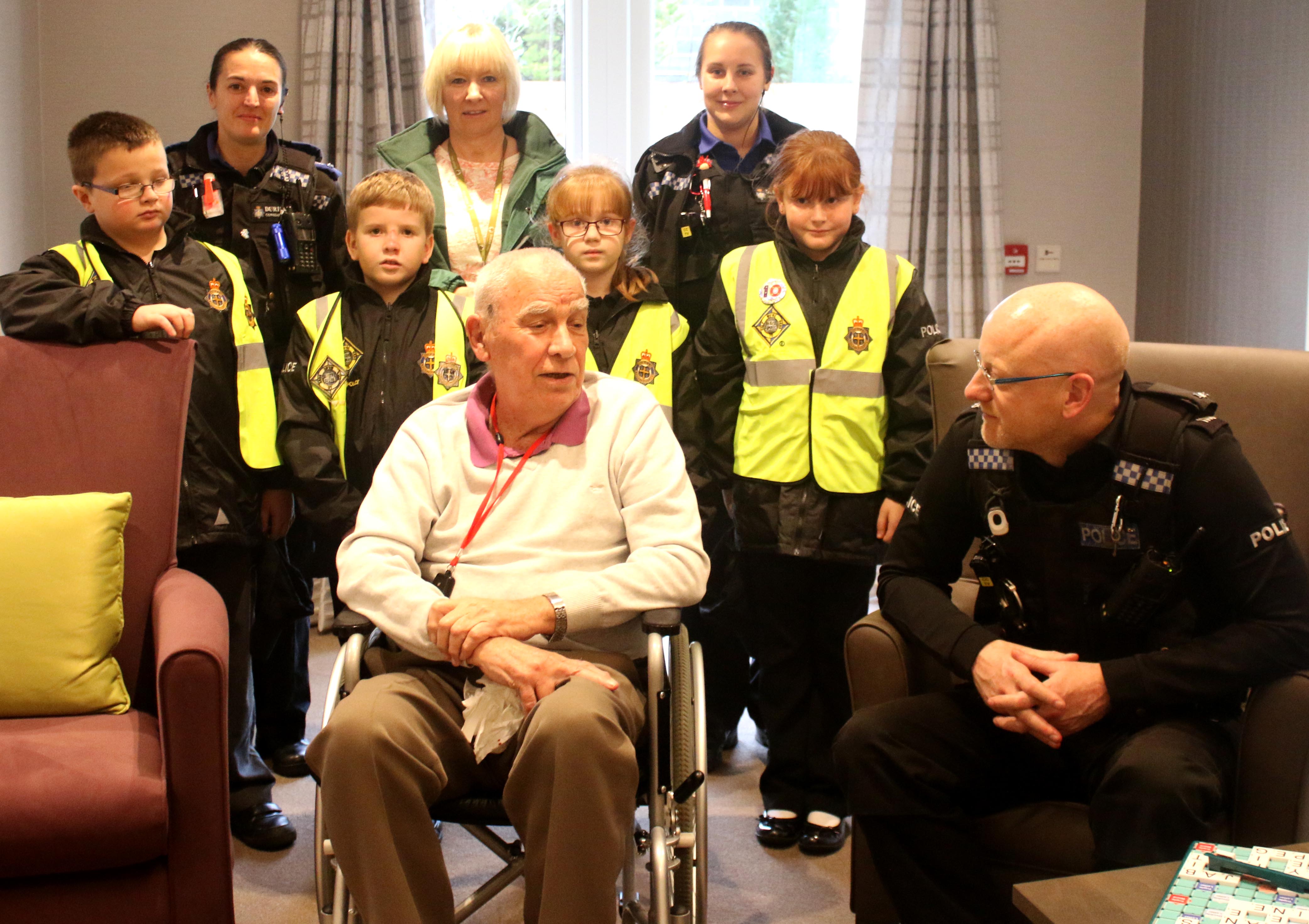 Retired Policeman Meets Mini Police on Site of Former Police Station