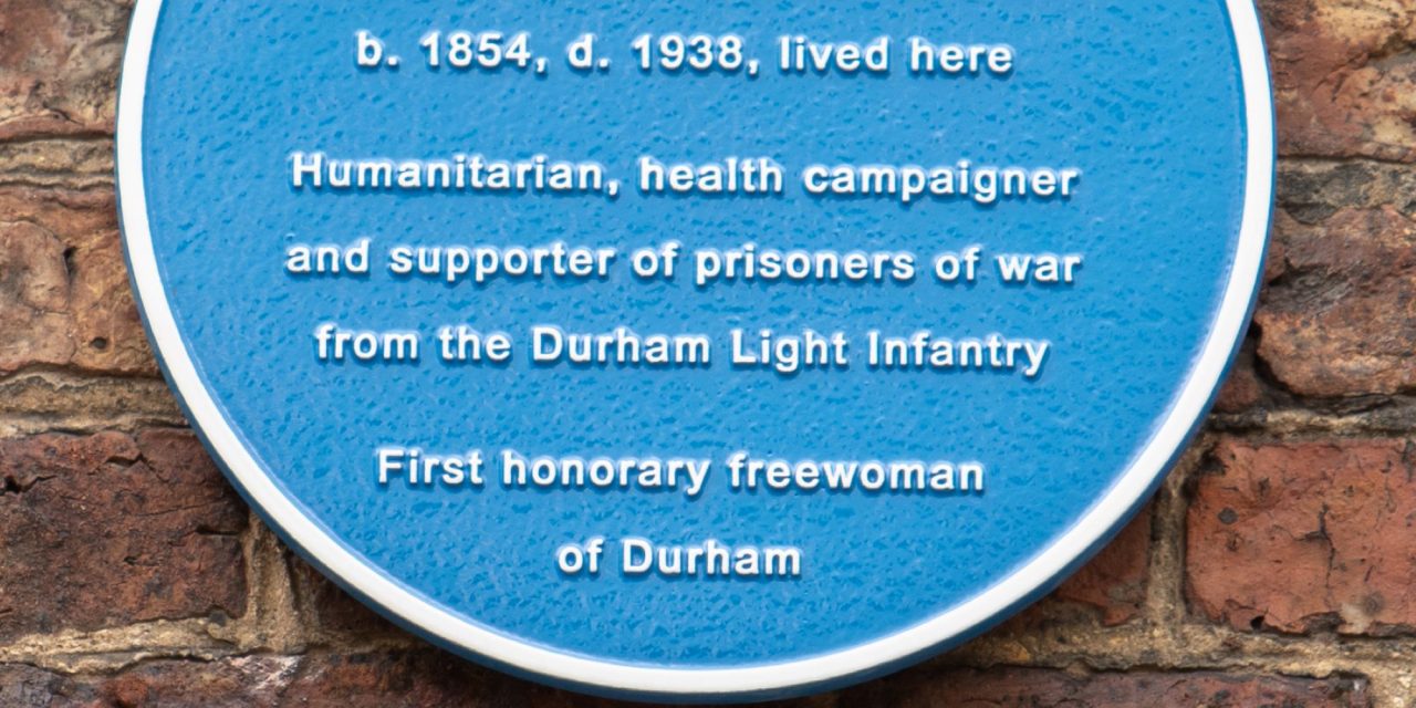 Blue plaque unveiled in recognition of trailblazing first Honorary Freewoman of Durham