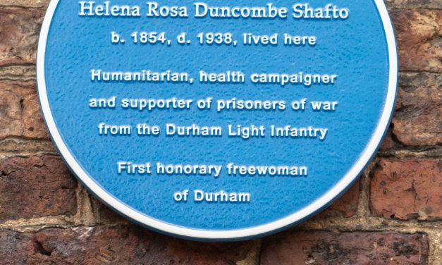 Blue plaque unveiled in recognition of trailblazing first Honorary Freewoman of Durham